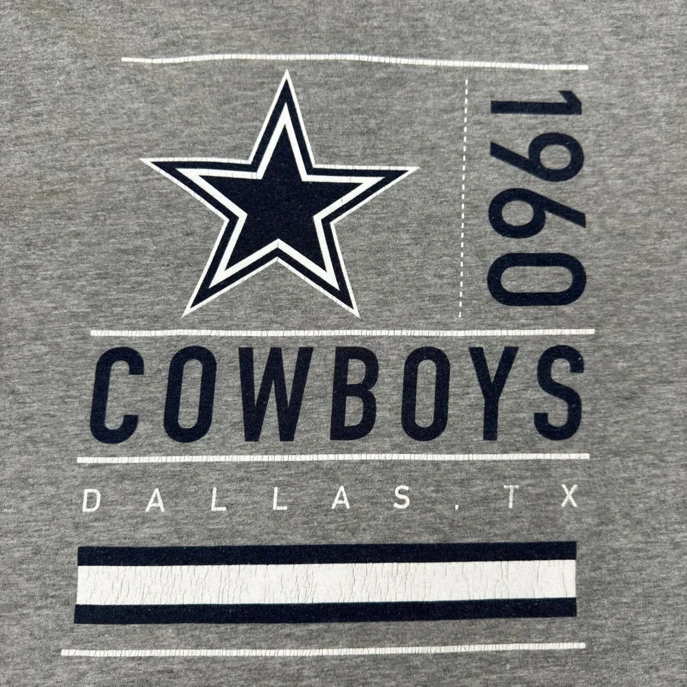 Nike NFL Apparel Dallas Cowboys NFL‎ Mens XL Long Sleeve Grey T-Shirt Graphic